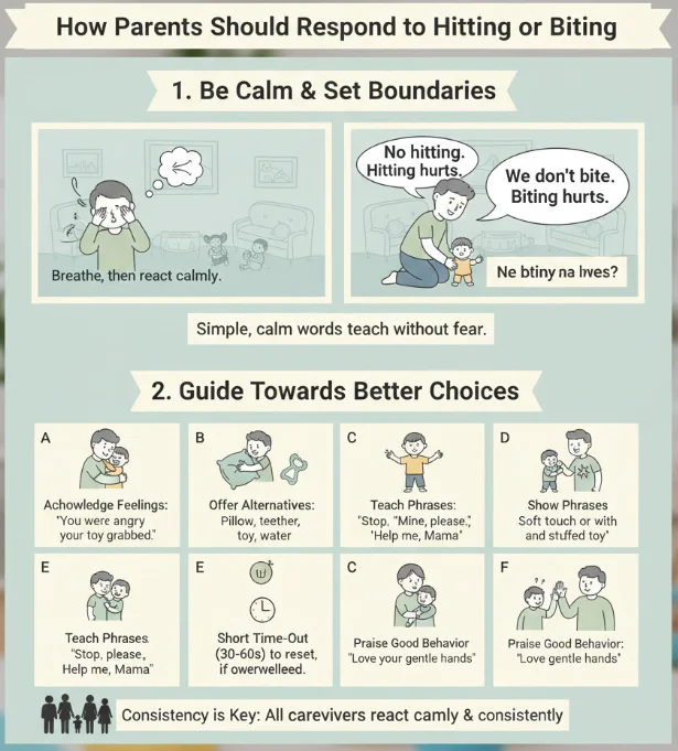What Every Parent Should know about Toddler Biting and Hitting 5 how parents should respond to hitting or biting