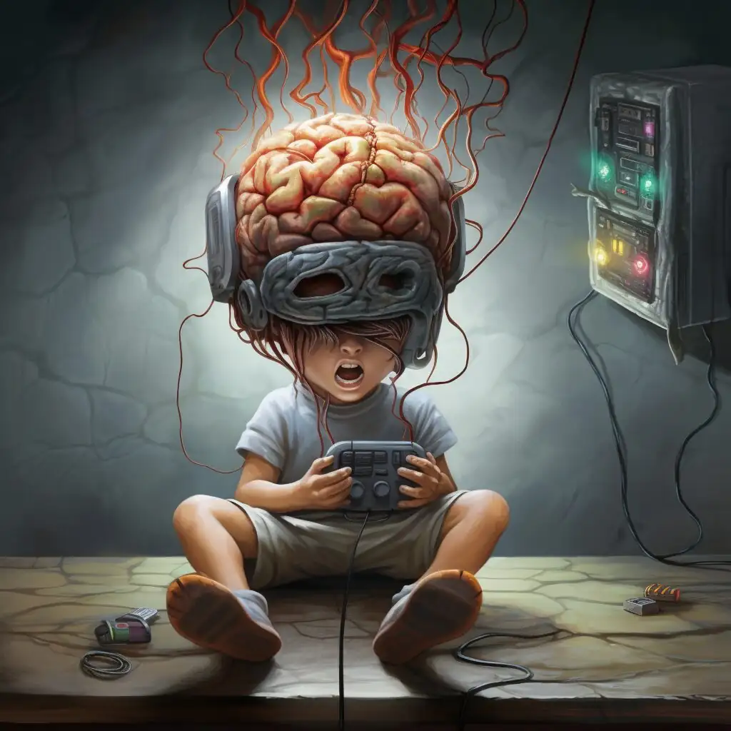 showing screen addiction how damage the brain