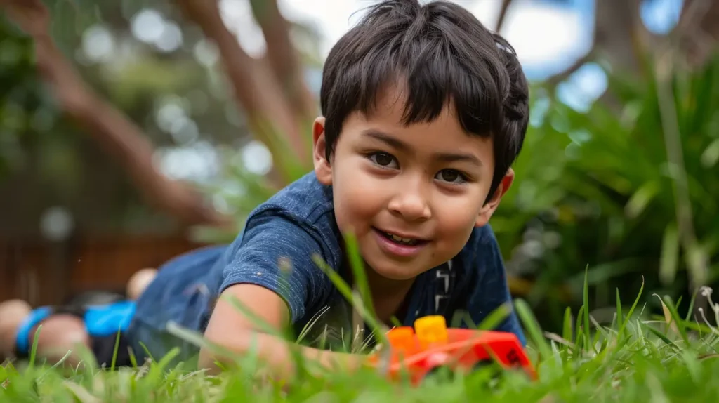 A Toddlers Playing independently