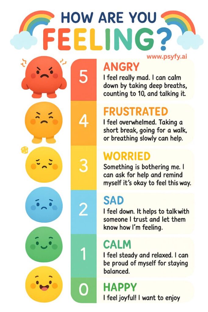 Preschooler being asked how they’re feeling to help build emotional awareness