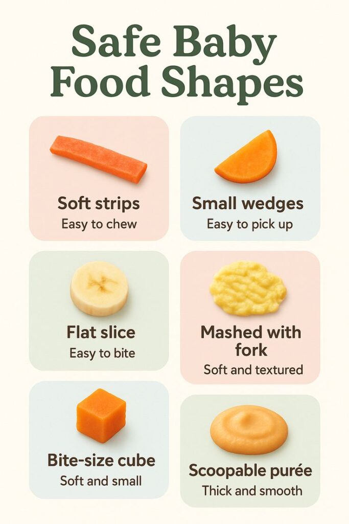 Variety of baby food shapes explained