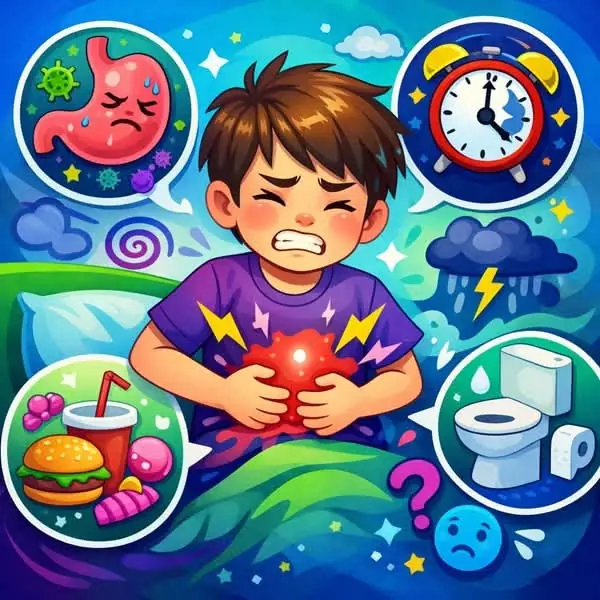 Preventing Stomach Infections in Kids During Eid al-Adha 3 a kid in stomach pain