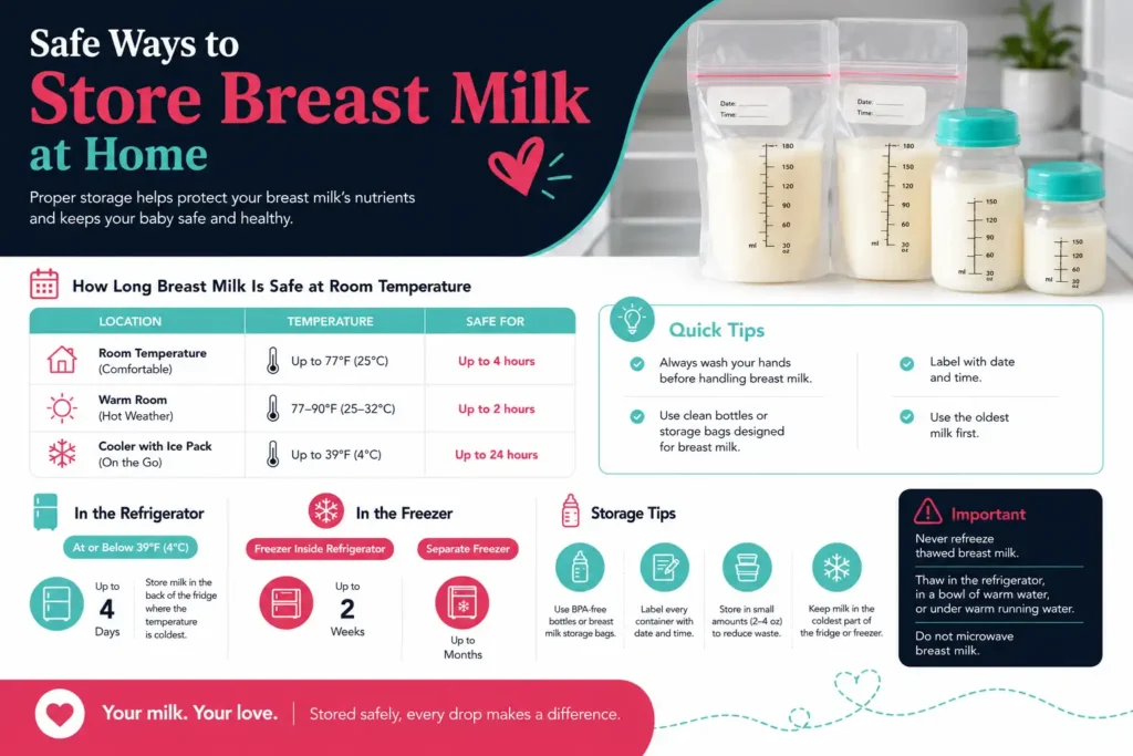 Breast milk storage guide